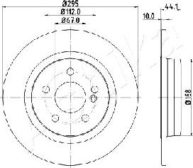 Ashika 61-00-0503 - Disque de frein cwaw.fr