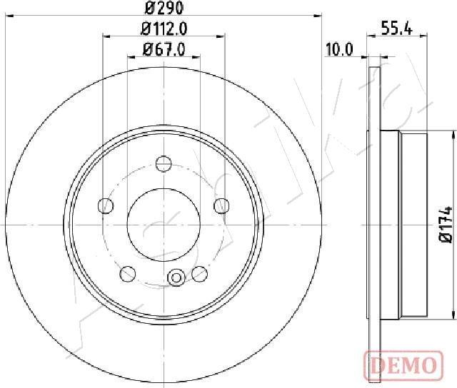 Ashika 61-00-0507C - Disque de frein cwaw.fr