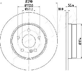 Ashika 61-00-0507 - Disque de frein cwaw.fr