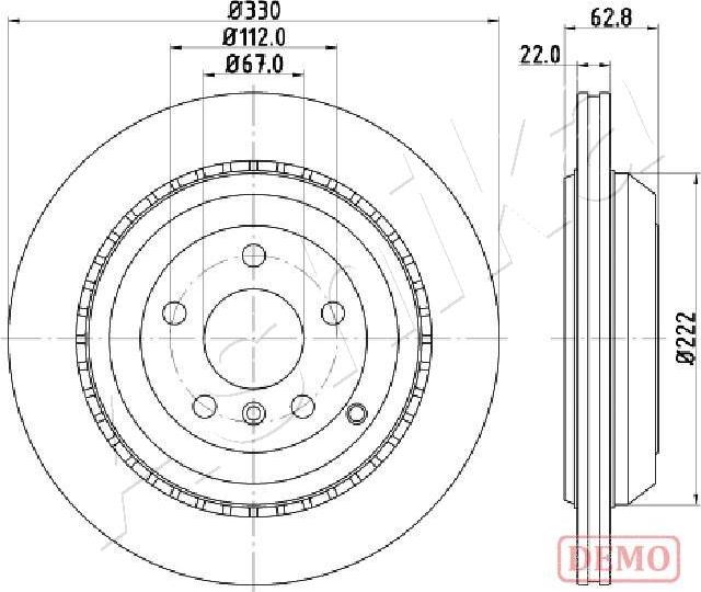 Ashika 61-00-0519C - Disque de frein cwaw.fr