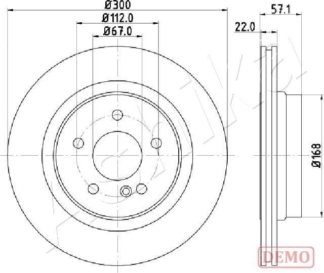 Ashika 61-00-0510C - Disque de frein cwaw.fr