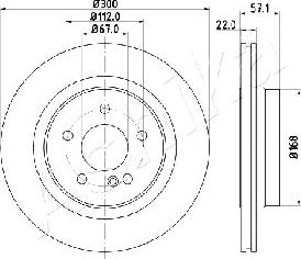 Ashika 61-00-0510 - Disque de frein cwaw.fr