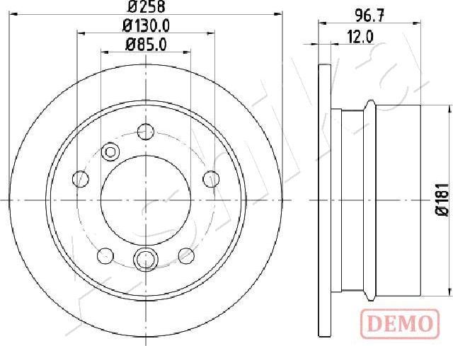 Ashika 61-00-0518C - Disque de frein cwaw.fr