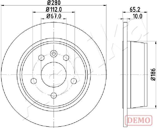 Ashika 61-00-0530C - Disque de frein cwaw.fr