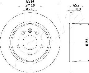 Ashika 61-00-0530 - Disque de frein cwaw.fr