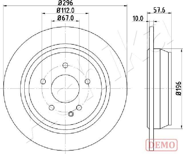 Ashika 61-00-0532C - Disque de frein cwaw.fr