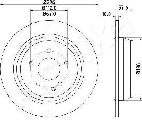 Ashika 61-00-0532 - Disque de frein cwaw.fr