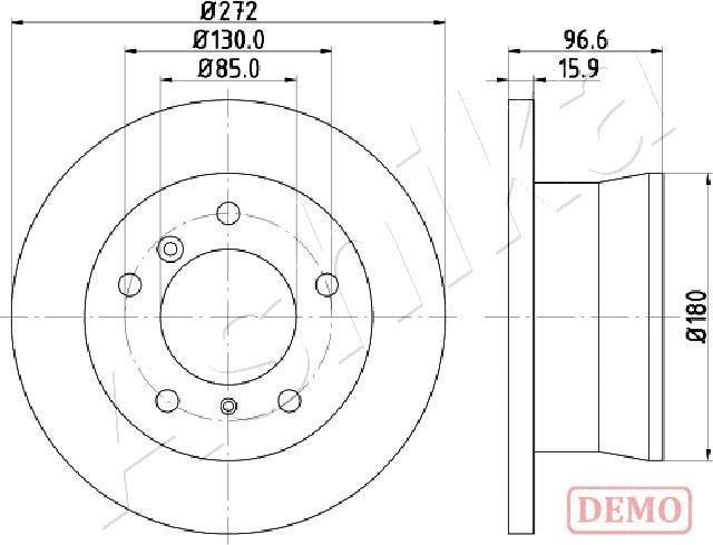 Ashika 61-00-0526C - Disque de frein cwaw.fr