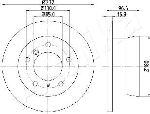 Ashika 61-00-0526 - Disque de frein cwaw.fr