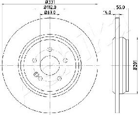 Ashika 61-00-0523 - Disque de frein cwaw.fr