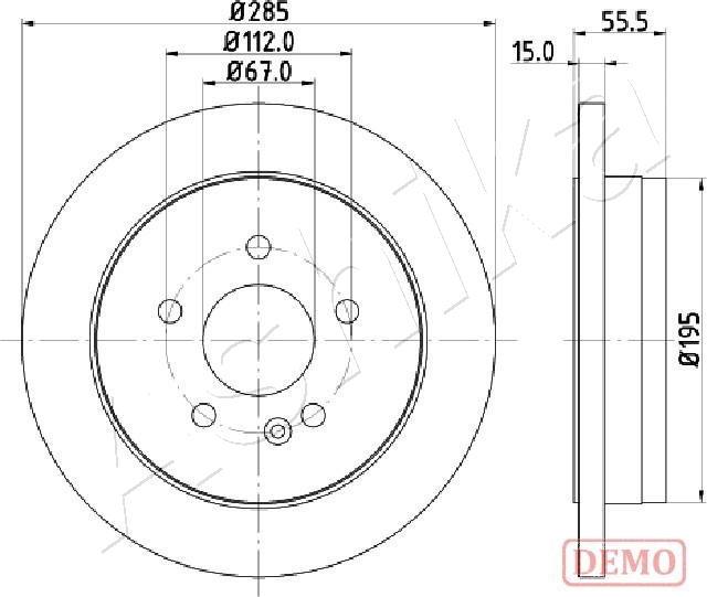 Ashika 61-00-0522C - Disque de frein cwaw.fr