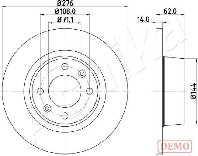 Ashika 61-00-0604C - Disque de frein cwaw.fr