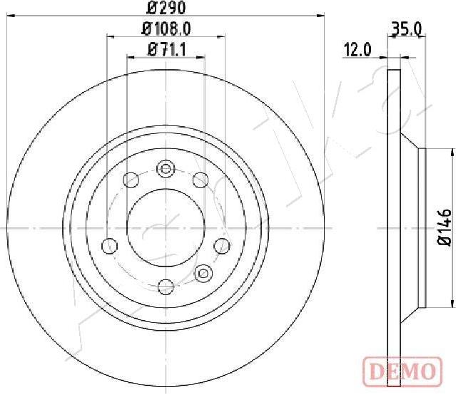 Ashika 61-00-0605C - Disque de frein cwaw.fr