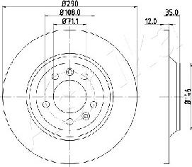 Ashika 61-00-0605 - Disque de frein cwaw.fr