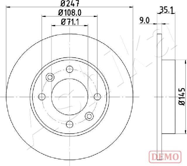 Ashika 61-00-0602C - Disque de frein cwaw.fr