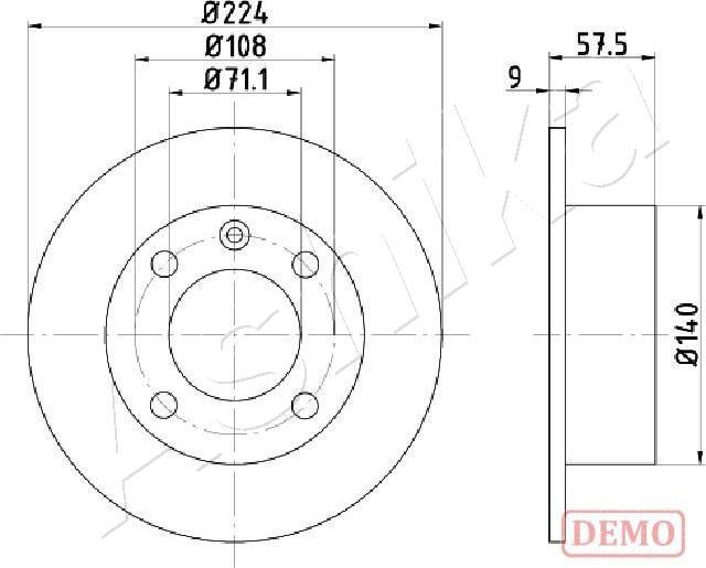 Ashika 61-00-0614C - Disque de frein cwaw.fr