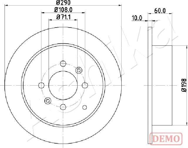 Ashika 61-00-0616C - Disque de frein cwaw.fr