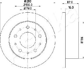 Ashika 61-00-0611 - Disque de frein cwaw.fr