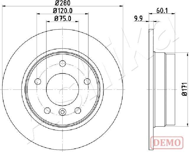 Ashika 61-00-0107C - Disque de frein cwaw.fr