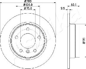 Ashika 61-00-0107 - Disque de frein cwaw.fr