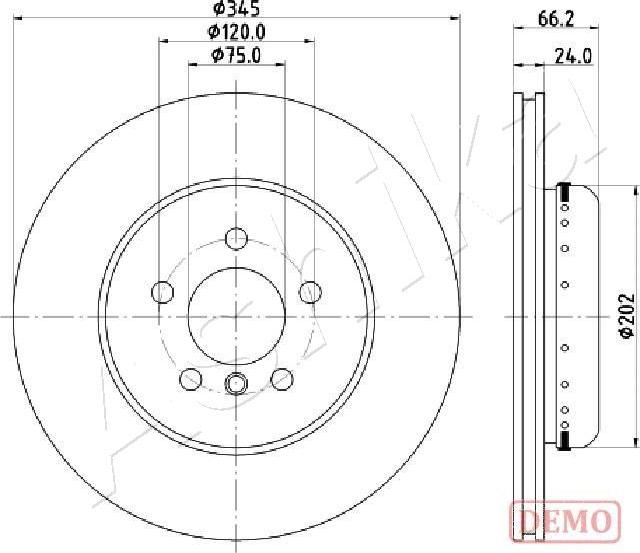 Ashika 61-00-0115C - Disque de frein cwaw.fr