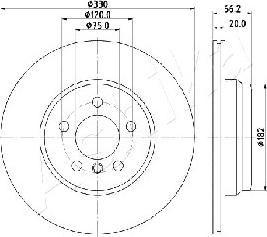 Ashika 61-00-0115 - Disque de frein cwaw.fr