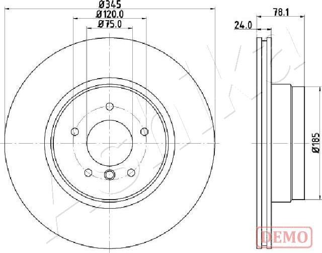 Ashika 61-00-0132C - Disque de frein cwaw.fr