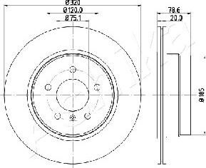 Ashika 61-00-0129 - Disque de frein cwaw.fr