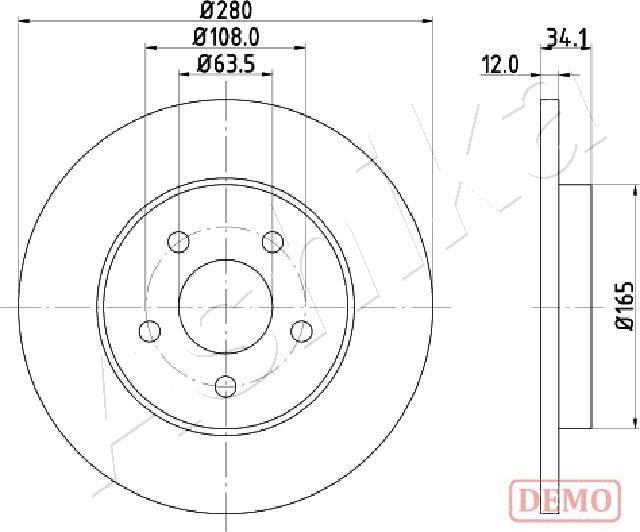 Ashika 61-00-0309C - Disque de frein cwaw.fr