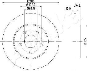 Ashika 61-00-0309 - Disque de frein cwaw.fr