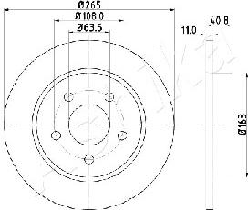 Ashika 61-00-0300 - Disque de frein cwaw.fr