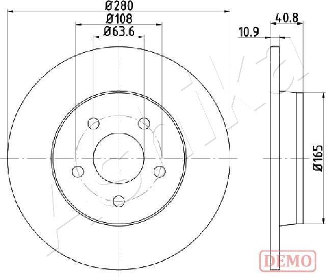 Ashika 61-00-0301C - Disque de frein cwaw.fr