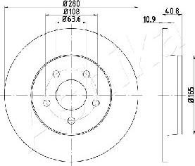 Ashika 61-00-0301 - Disque de frein cwaw.fr