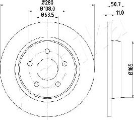 Ashika 61-00-0302 - Disque de frein cwaw.fr