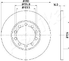 Ashika 61-00-0314 - Disque de frein cwaw.fr