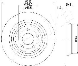 Ashika 61-00-0310 - Disque de frein cwaw.fr