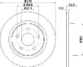 Ashika 61-00-0311 - Disque de frein cwaw.fr