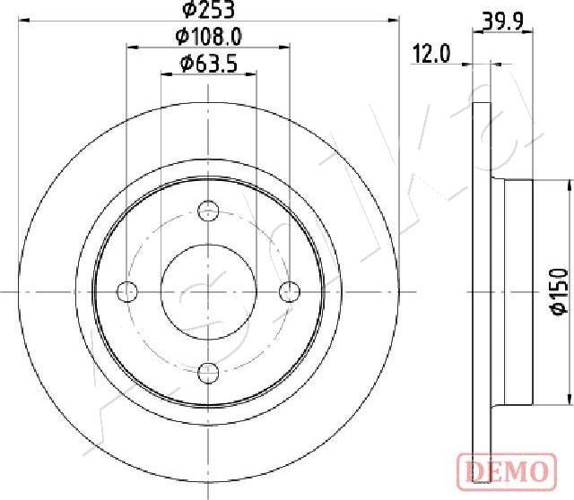 Ashika 61-00-0329C - Disque de frein cwaw.fr