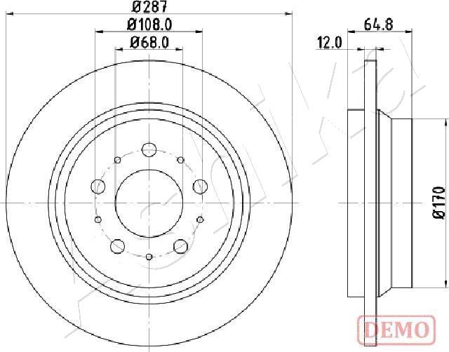 Ashika 61-00-0321C - Disque de frein cwaw.fr