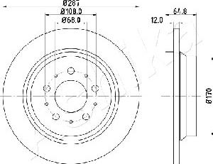 Ashika 61-00-0321 - Disque de frein cwaw.fr