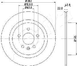 Ashika 61-00-0328 - Disque de frein cwaw.fr