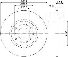 Ashika 61-00-0204 - Disque de frein cwaw.fr