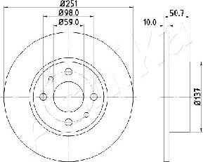 Ashika 61-00-0206 - Disque de frein cwaw.fr