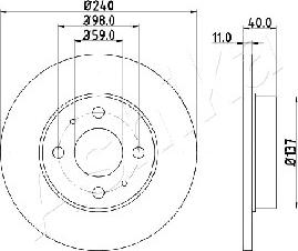 Ashika 61-00-0200 - Disque de frein cwaw.fr