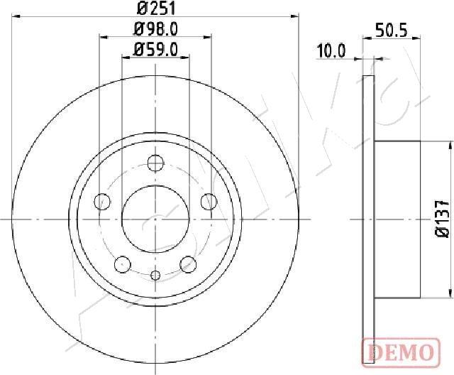 Ashika 61-00-0202C - Disque de frein cwaw.fr