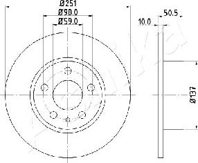 Ashika 61-00-0202 - Disque de frein cwaw.fr