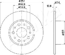 Ashika 61-00-0211 - Disque de frein cwaw.fr