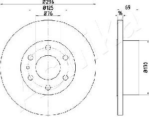 Ashika 61-00-0225 - Disque de frein cwaw.fr