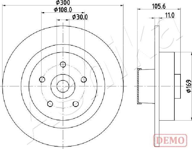 Ashika 61-00-0700C - Disque de frein cwaw.fr