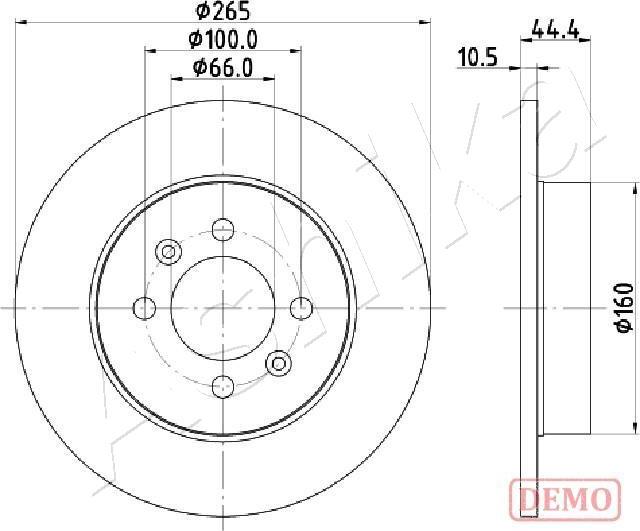 Ashika 61-00-0708C - Disque de frein cwaw.fr